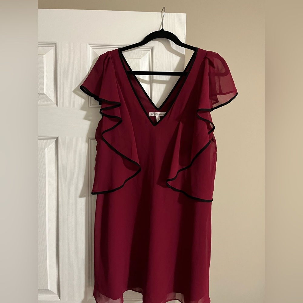 BCBGeneration burgundy slip dress